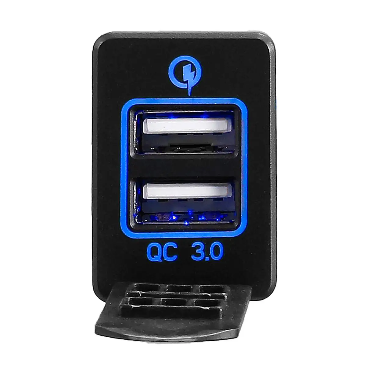 QC 3,0 12/24V Dual USB Автомобильное зарядное устройство для сигарет розетка машинный Зарядное устройство Мощность адаптер 4.8A 5V для Защитные чехлы для сидений, сшитые специально для Toyota Corolla Левин Prado Reiz Выход w/3 цвета светодиодный светильник
