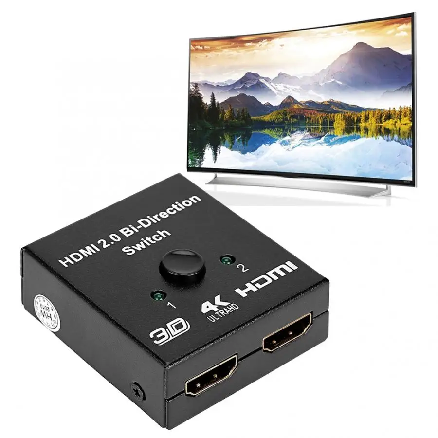 HDMI 2 входа в 1 выход сплиттер двусторонний переключатель с поддержкой 4K| |