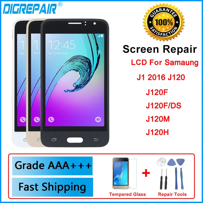 J1 ЖК для samsung Galaxy J1 дисплей J120 J120F J120M J120H ЖК дигитайзер сенсорный экран сборка для samsung j120f ЖК
