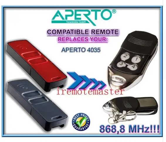 Пульт дистанционного управления APERTO 4035 пульт для открытой гаражной двери 868 8 МГц