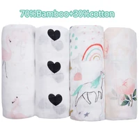 bamboo cotton baby blankets newborn flamingo unicorn patterns muslin swaddle wrap bebe kids infant gauze diapers baby bath towel