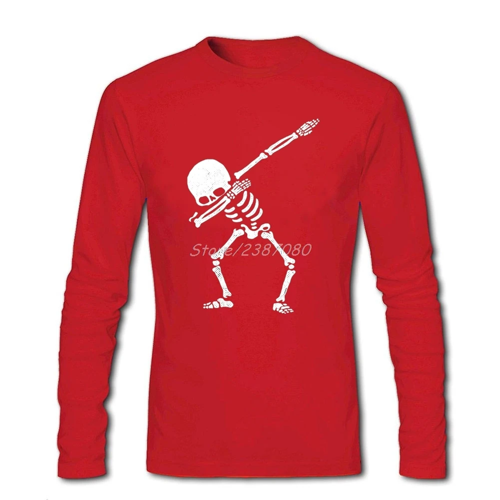 Футболка Pop Dabbing со скелетом футболка одежда с круглым вырезом хлопковые смешные