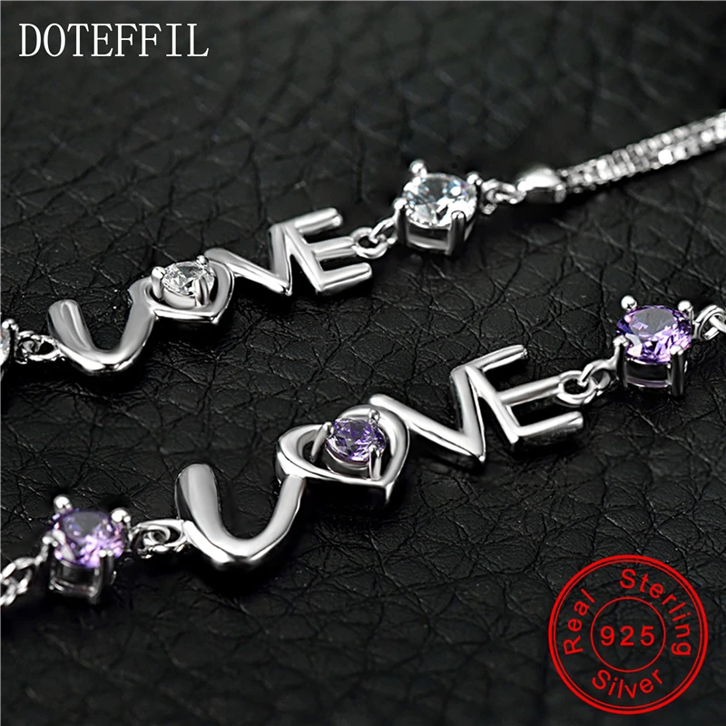 Женский браслет из серебра 925 пробы с фианитами|zircon bracelet|sterling silver braceletsilver bracelet women