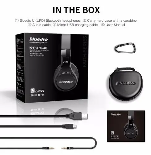 Беспроводные наушники Bluedio UFO гарнитура Bluetooth 4 1 hi-fi звук 3D объемный спортивные