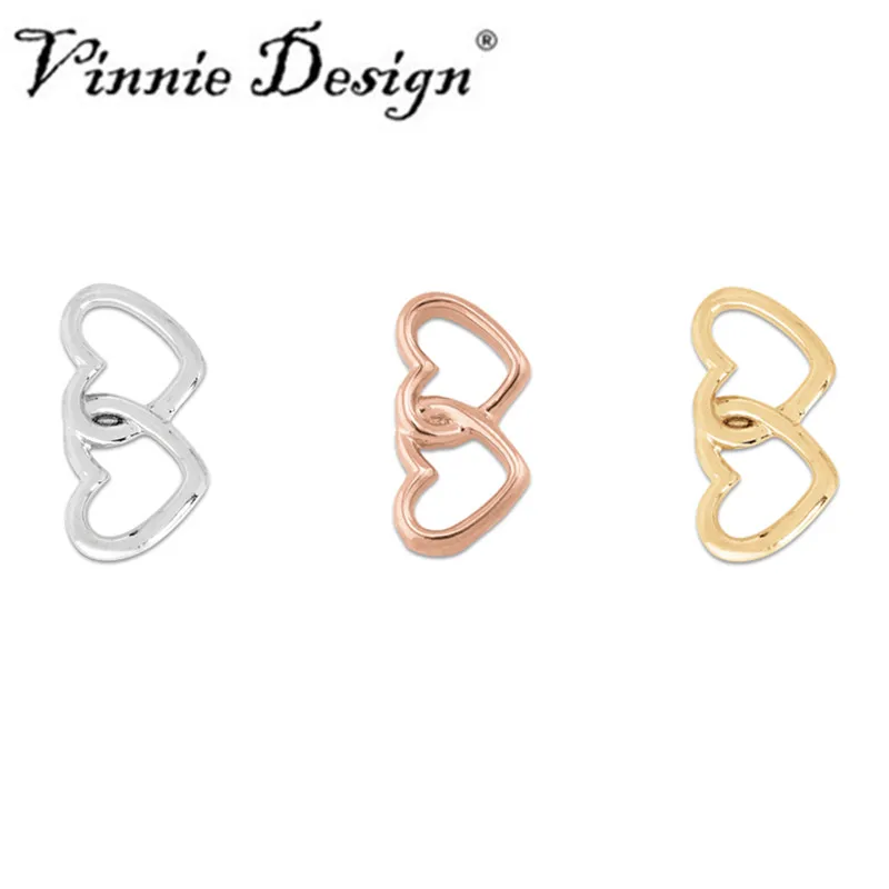 Vinnie дизайн ювелирных изделий Блокировка Сердце слайд амулеты подходят для