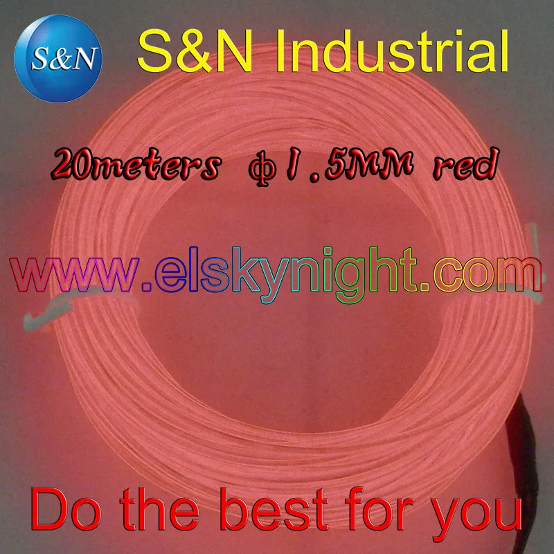

Red 20M Flexible Wire Rope Tube Neon Light &100-240VACinverter for holiday,party,festival and house decoration freeshipping