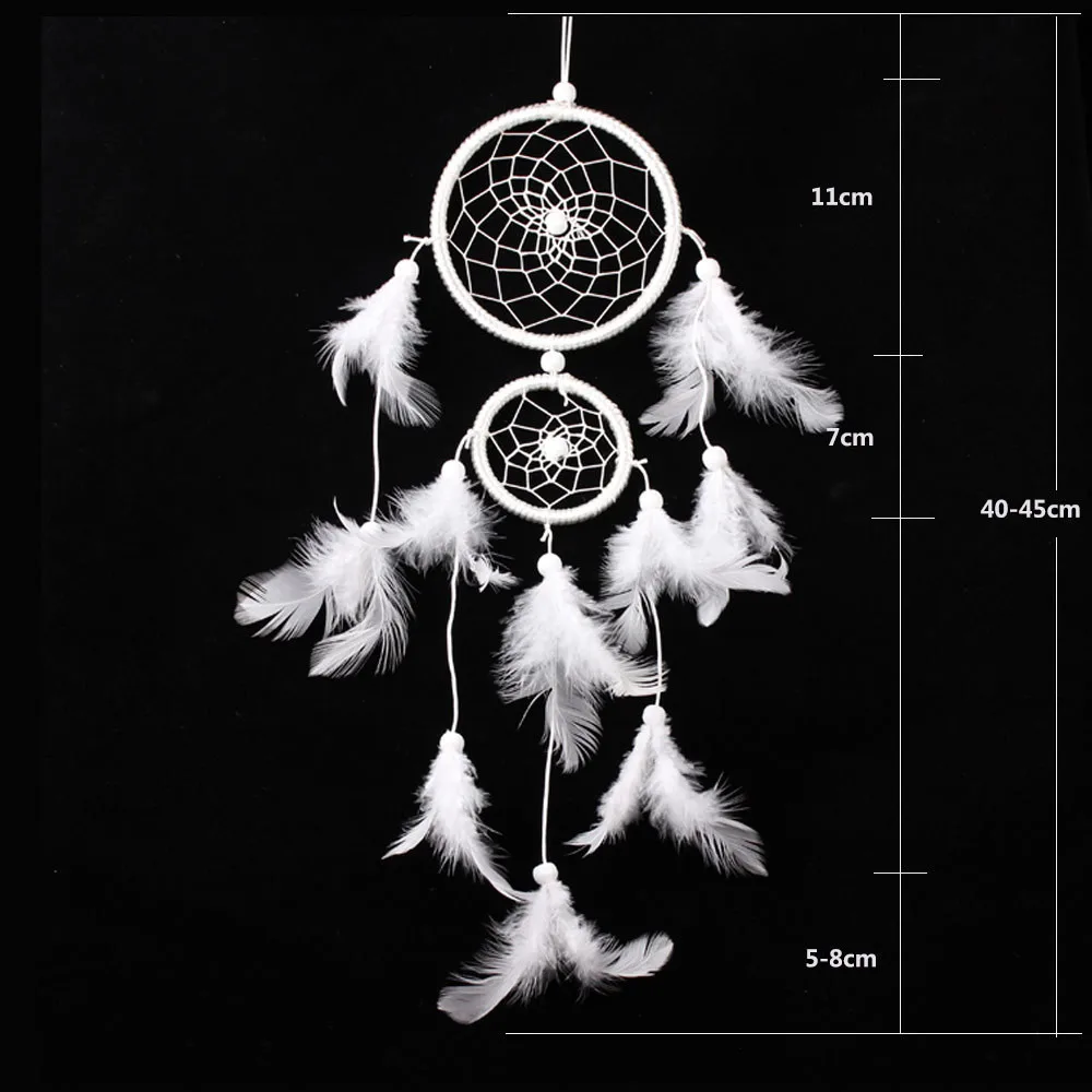 Кружевной Ловец снов ручной работы перо бусина подвесное украшение подарок