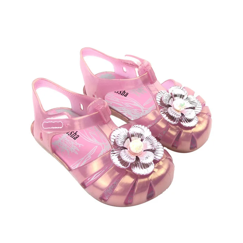 Новинка лета 2019 прозрачная обувь для девочек сандалии маленьких пляжная детская
