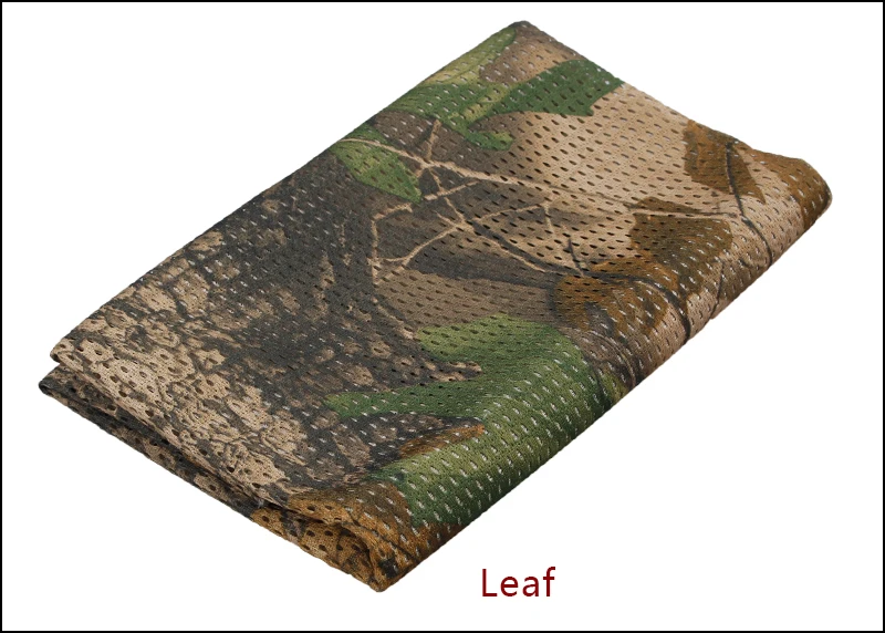 Leaf Быстросохнущая маска для лица, снайперская сетка, страйкбол, охотничий шарф, велосипедные камуфляжные шарфы, Мультикам, хаки, Лесной лес - Цвет: Leaf