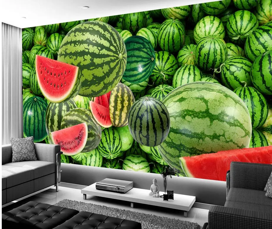 3d фрески обои для гостиной арбуз фото стен украшения дома индивидуальные |