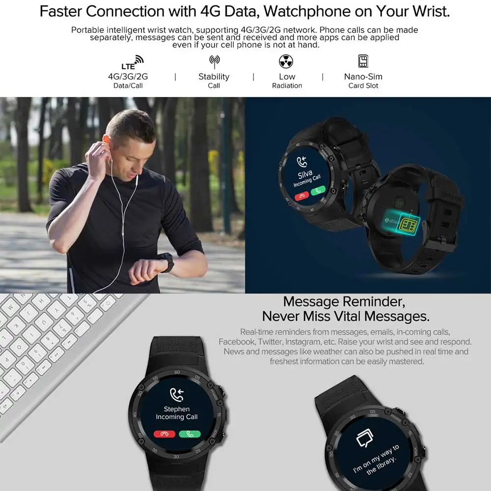 Leegaol gps умные часы с WiFi Для мужчин Тор 4 PRO 4G SmartWatch SIM Bluetooth 0 1 Гб + 16 5MP Камера 6