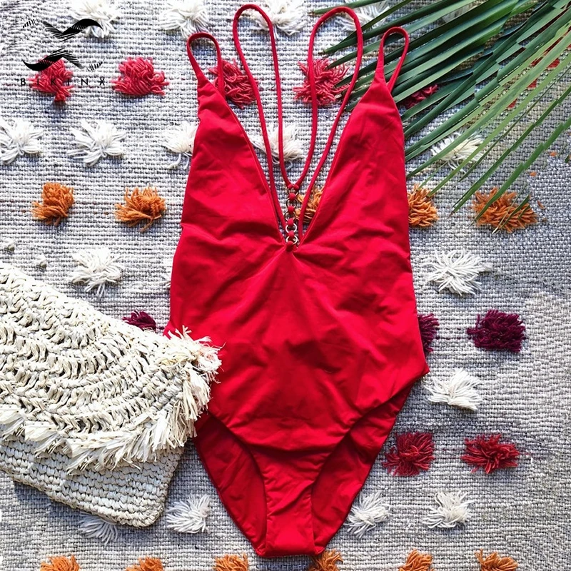 Bikinx черный Экстрим трусики бикини 2019 mujer Монокини строка пикантные купальники