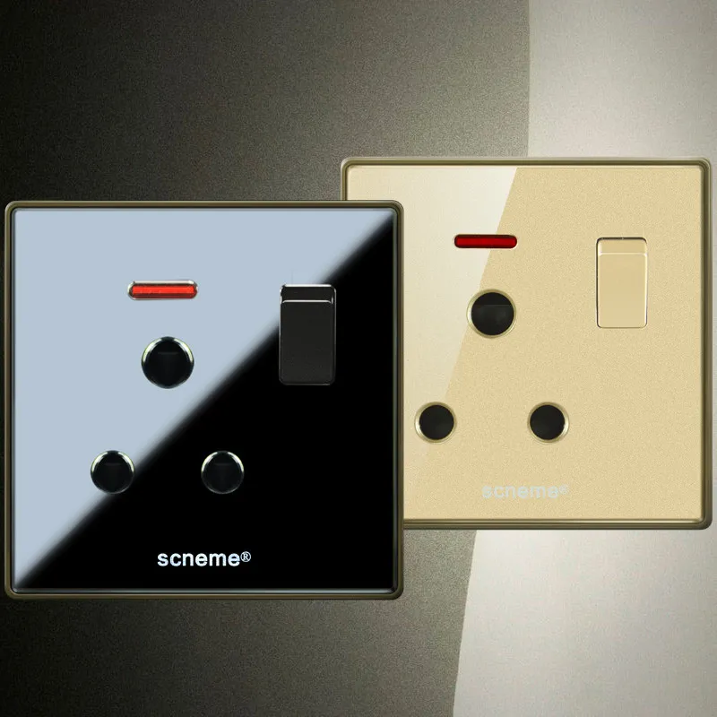 Стандарт Великобритании круглое отверстие 3 контактный штепсельная розетка с