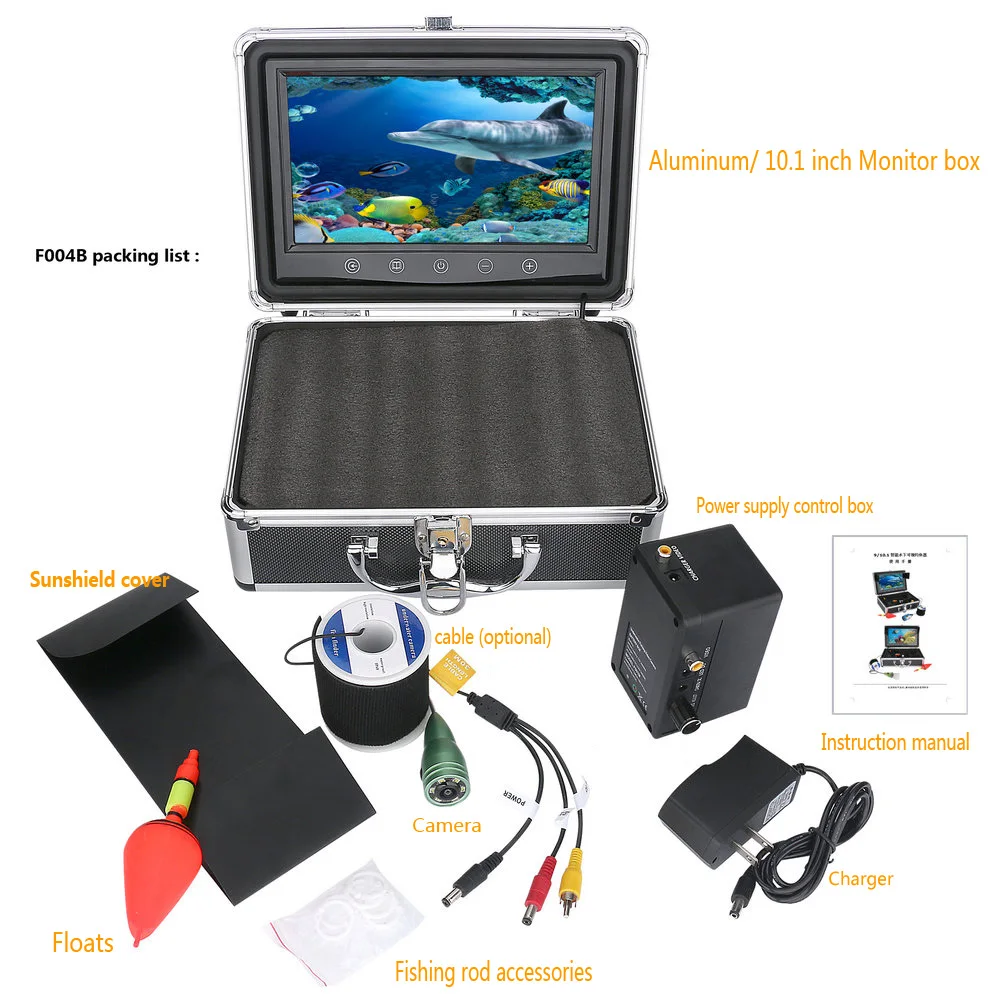 PDDHKK Wifi беспроводной 10 &quotдюймовый TFT lcd цветной монитор рыболокатор подводная