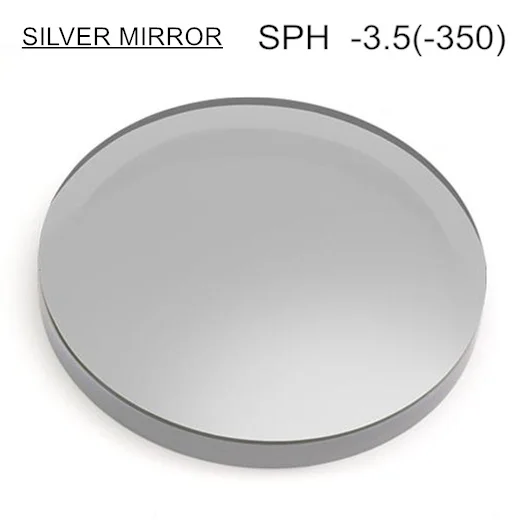 SILVER -3.5(-350) Очки по рецепту SPH-0,5 to-6,0 для близорукости Мужские Женские поляризованные зеркальные линзы солнцезащитные очки с диоптриями близорукие WP015 - Цвет линз: SILVER -3.5(-350)