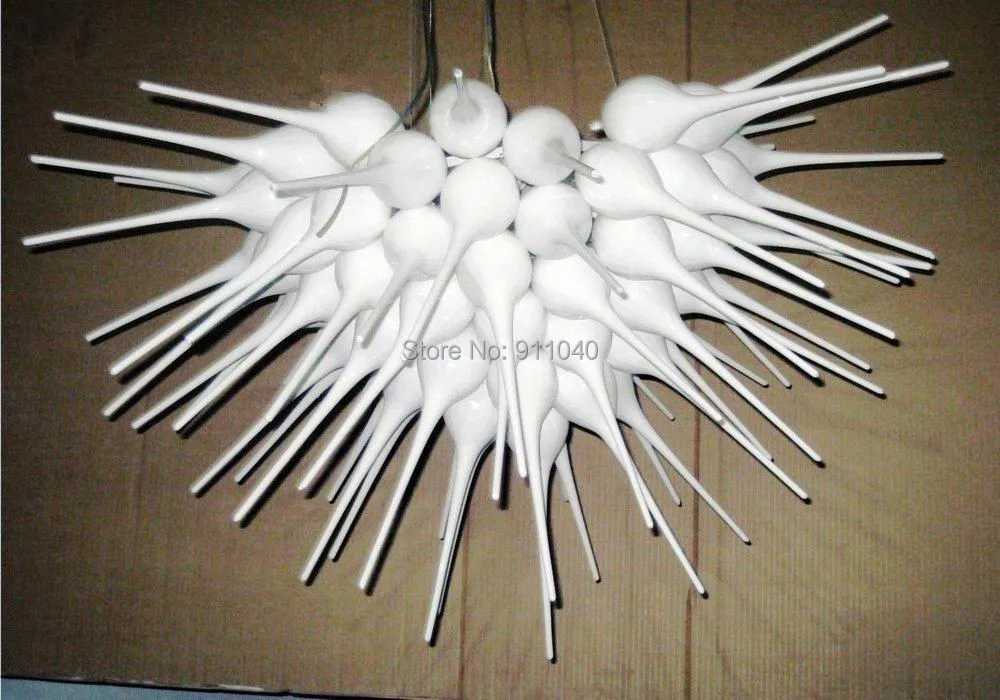 

Fantastic Milk White Art Glass Pendant Light Fixtures