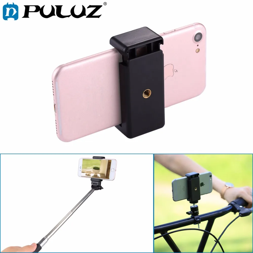 Селфи палки PULUZ штатив зажим для телефона с отверстием винта 1/4 дюйма iPhone Samsung HTC Sony