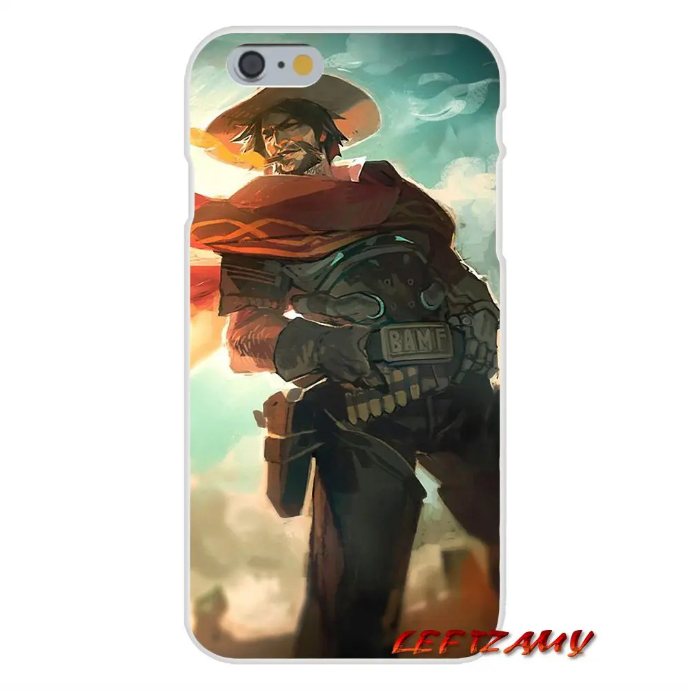 game Overwatch OW Character McCree For Samsung Galaxy A3 A5 A7 J1 J2 J3 J5 J7 2015 2016 2017 Accessories Phone Cases Covers | Мобильные