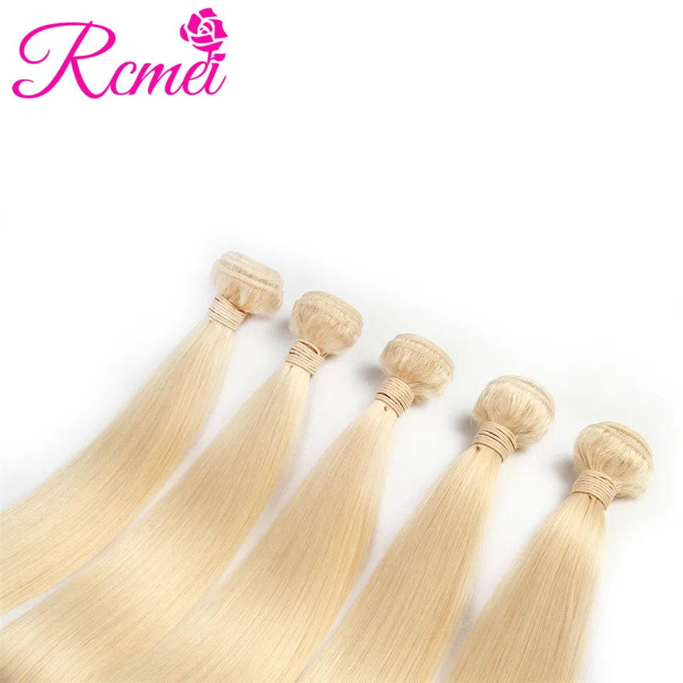 Rcmei 613 блондинка пучки 4 Bundle сделки 10 30 дюймов длиной предварительно цветные Weave