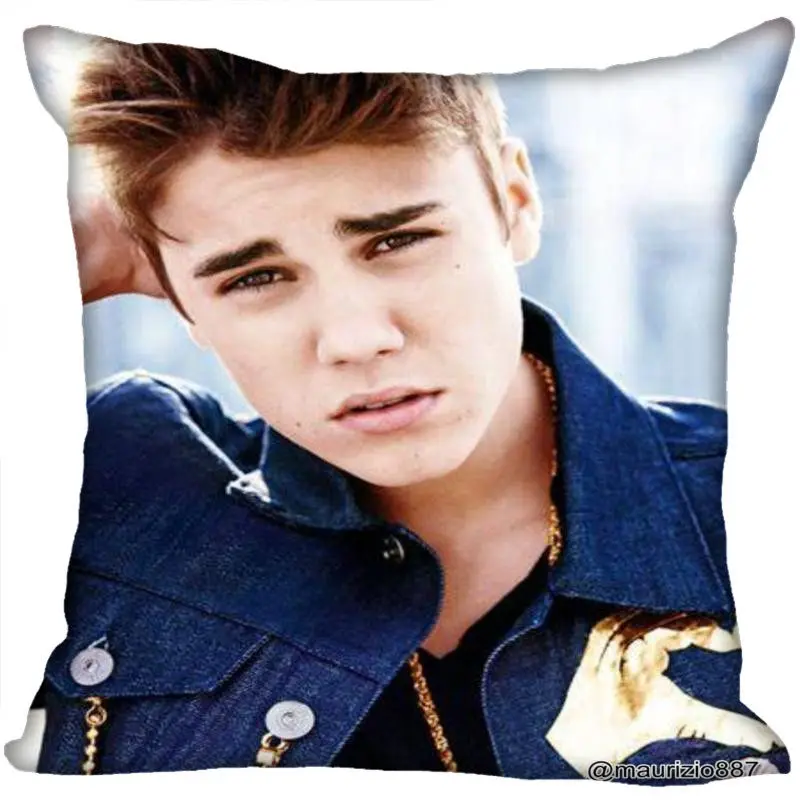 

H+P#130 New Hot Custom Pillowcase Justin Bieber #1 soft 45x45 cm (One Side) Pillow Cover Zippered SQ01003@H0130