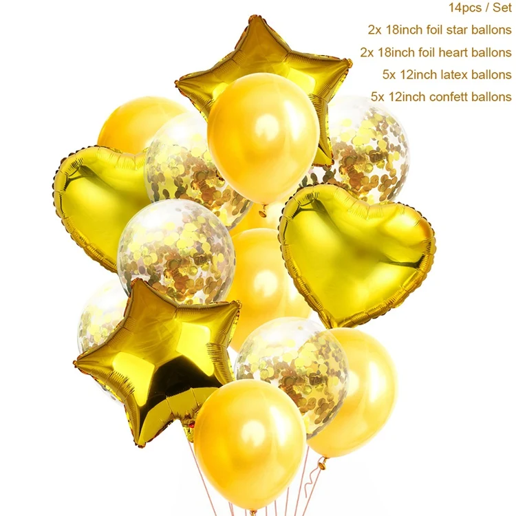 Balloon Set 6 Йориу латексные шары воздушные шары с конфетти набор «С Днем Рождения» вечерние украшения Дети Oh Baby Shower мальчик Baloons Свадебные сувениры - Цвет: Balloon Set 6
