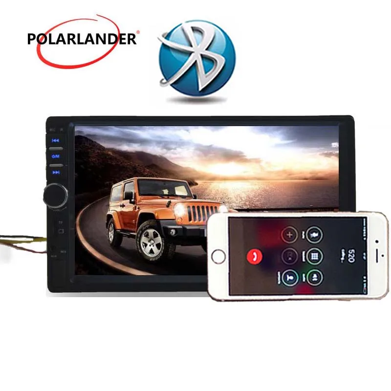 2 DIN Bluetooth 7 дюймов автомобиля MP4 плеер с Дистанционный пульт автомобиль радио ЖК