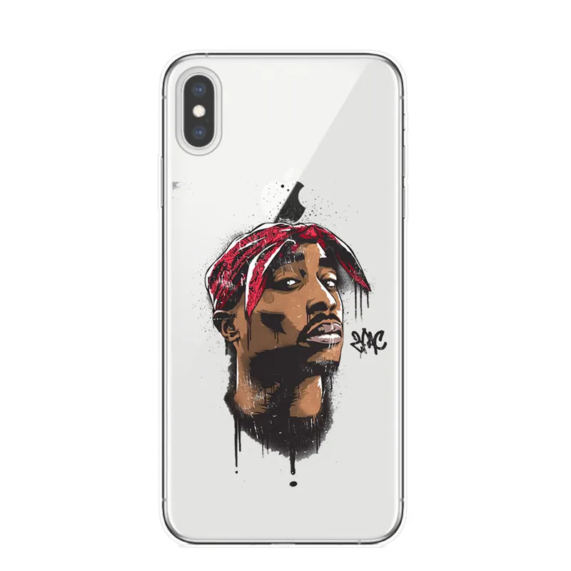 T5284 2Pac macaveli Tupac Amaru Shakur прозрачный силиконовый мягкий чехол для телефона из ТПУ для iPhone X XR XS Max 7 8 6 6S Plus 5S SE Fundas Coque - Цвет: T5284