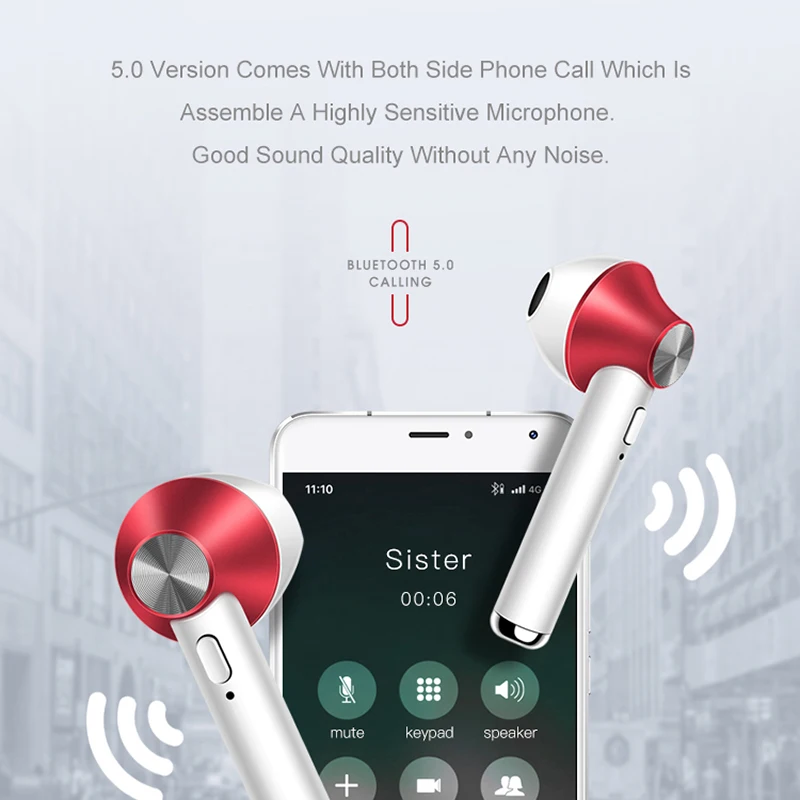 TWS 5 0 bluetooth наушники вкладыши беспроводная гарнитура беспроводные