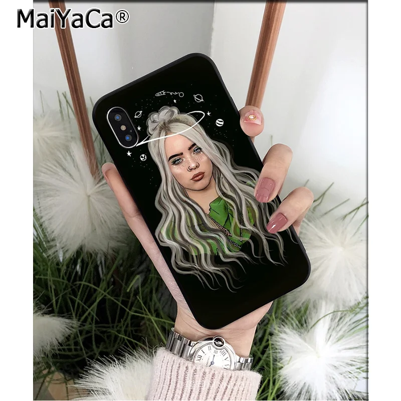 MaiYaCa Billie Eilish ТПУ Мягкий силиконовый чехол для телефона чехол для iPhone X XS MAX 6 6S 7 7plus 8 8Plus 5 5S XR