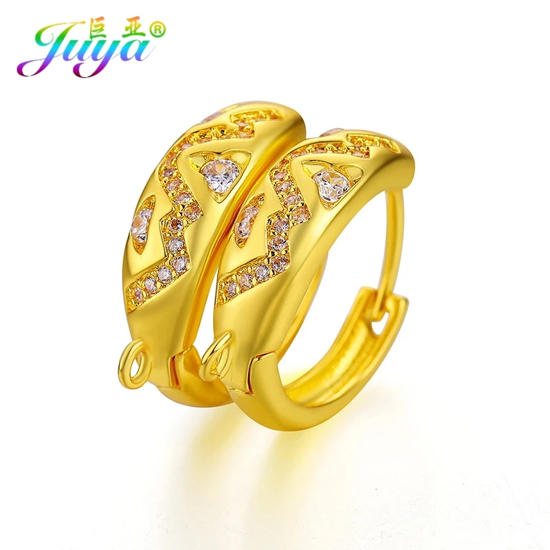Серьги кольца Juya с микрозакрепкой женские аксессуары для самостоятельного