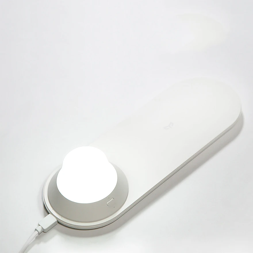 Xiaomi Yeelight Беспроводное зарядное устройство с светодиодный ночным светом магнитное притяжение Быстрая зарядка для телефонов iPhone huawei Xiaomi samsung
