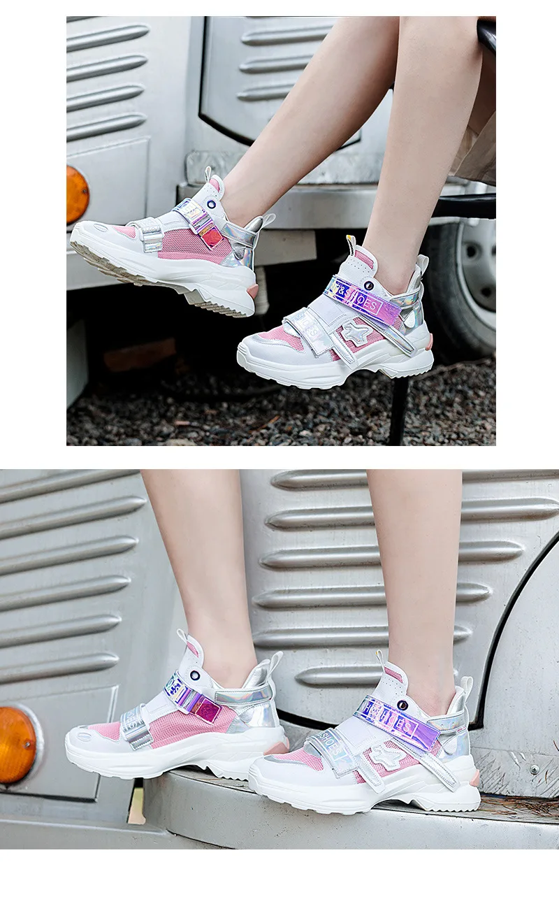 Повседневная обувь; женские кроссовки на платформе; zapatos de mujer; сезон весна; Новинка; chaussures femme; Женская обувь в стиле пэчворк