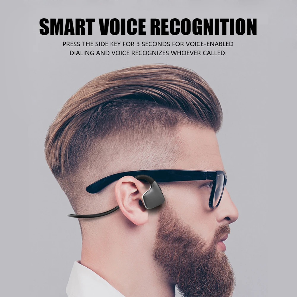 Беспроводные Bluetooth наушники R9 с костной проводимостью IPX5 водонепроницаемые на