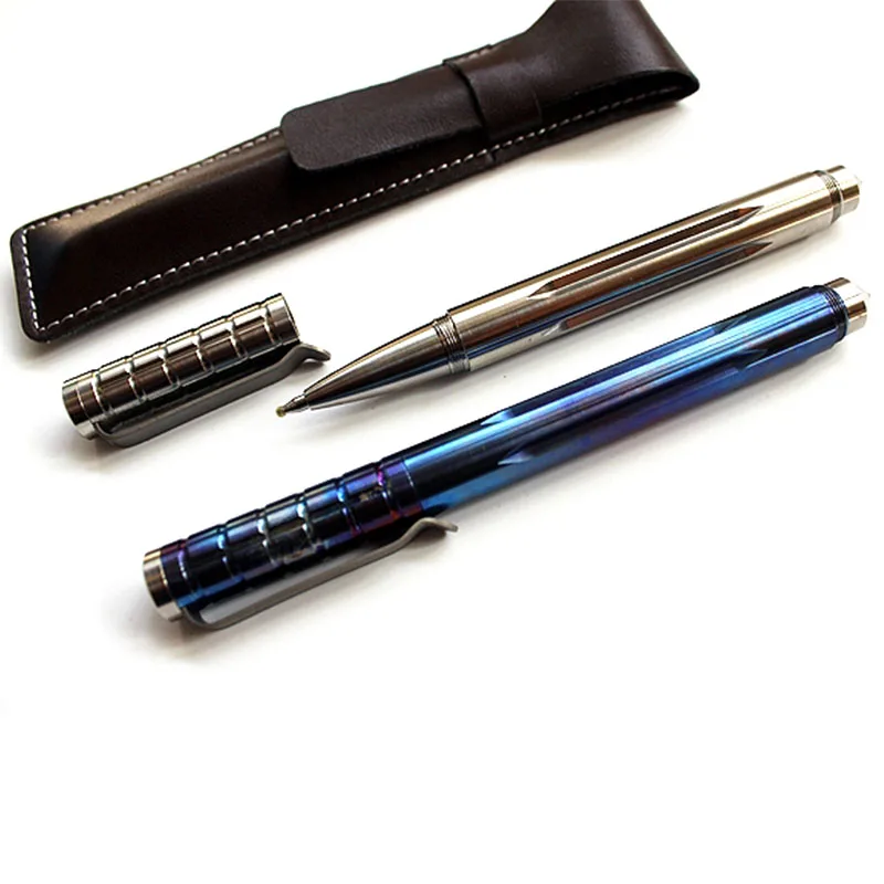 

1PC Baked Blue Titanium Alloy Signature Writing Pen Tungsten Tactical Defense Steel Broken Window Pen Outdoor EDC Multi Tools