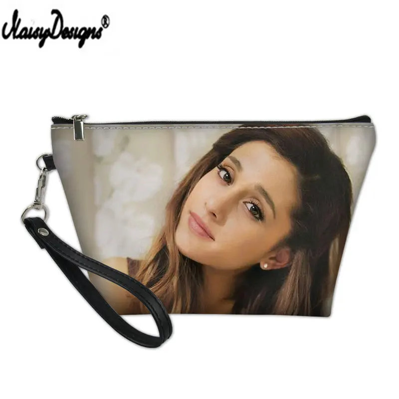 LMXL0789Z8 Бесшумный дизайн мини-косметичка Ariana Grande с рисунком для макияжа для женщин Дамская дорожная кожаная сумка-тоут набор туалетных принадлежностей - Цвет: LMXL0789Z8