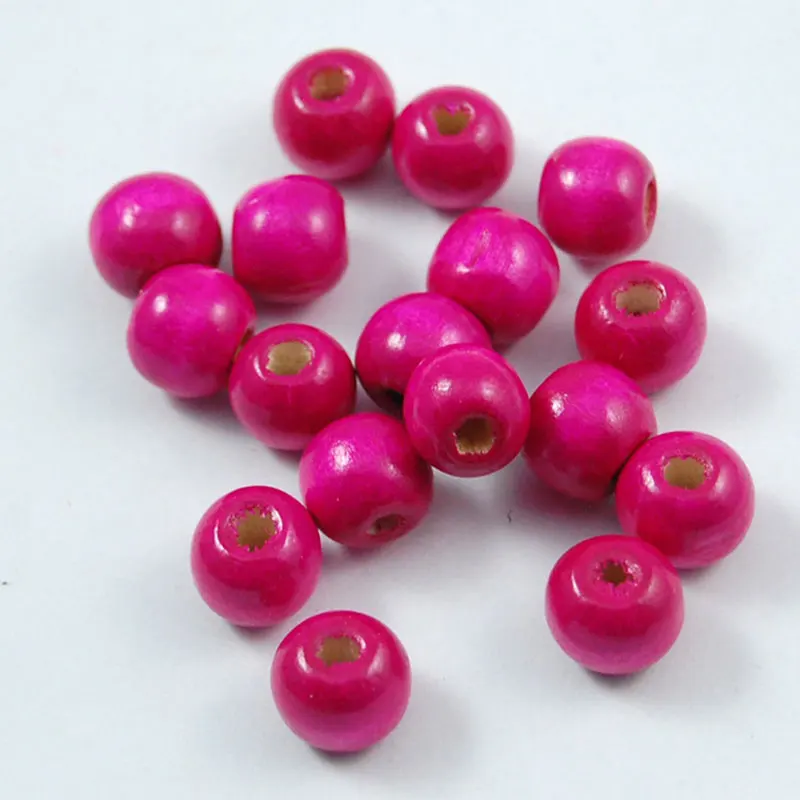 rose red 500pcs 500 шт./лот, цветные деревянные бусины ручной работы для детей, сделай сам, для украшения одежды, бусины для изготовления ювелирных изделий, браслет, подарочные аксессуары - Цвет: rose red 500pcs