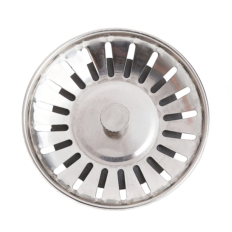 Kitchen Stainless Steel Basin Drain Dopant Sink Strainer Basket Waste Filter | Sinks