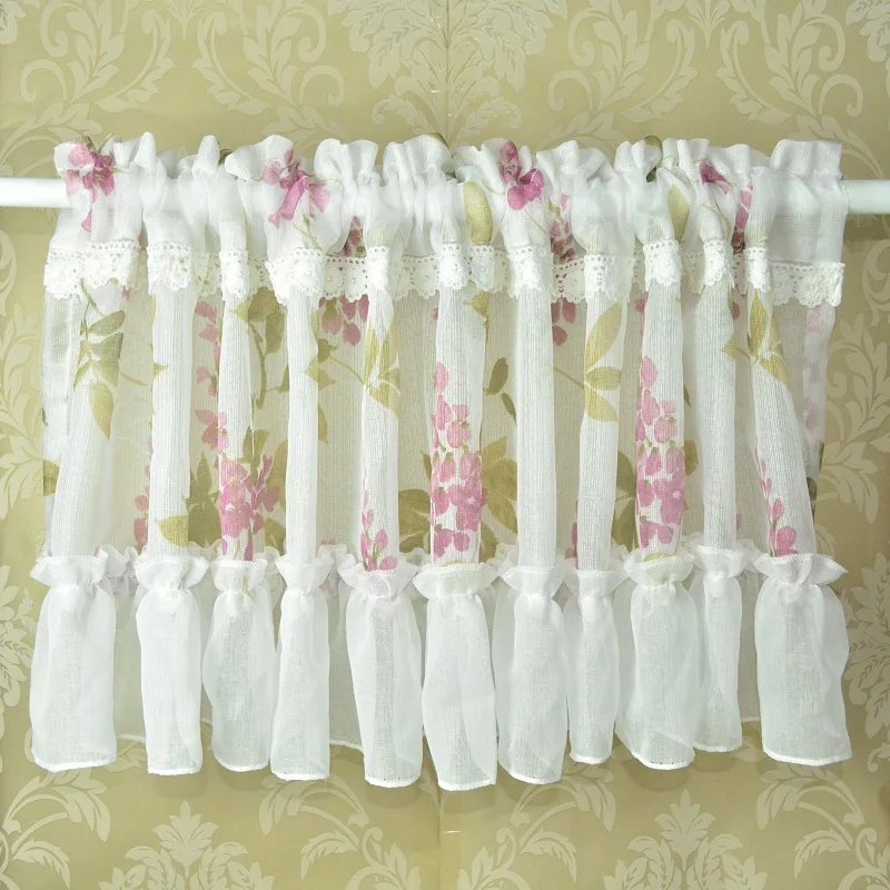 1 шт. занавеска для кухни на окна кофейная пряжа прозрачная тюль короткая