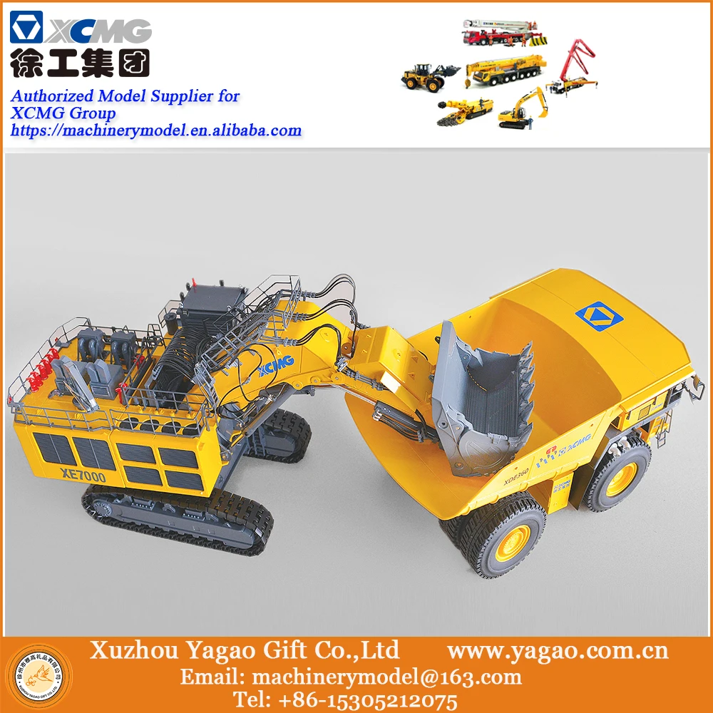 Комбо для майнинга XCMG XE7000 2018 новый пусковой 1:50 экскаватор XDE360 коллекция