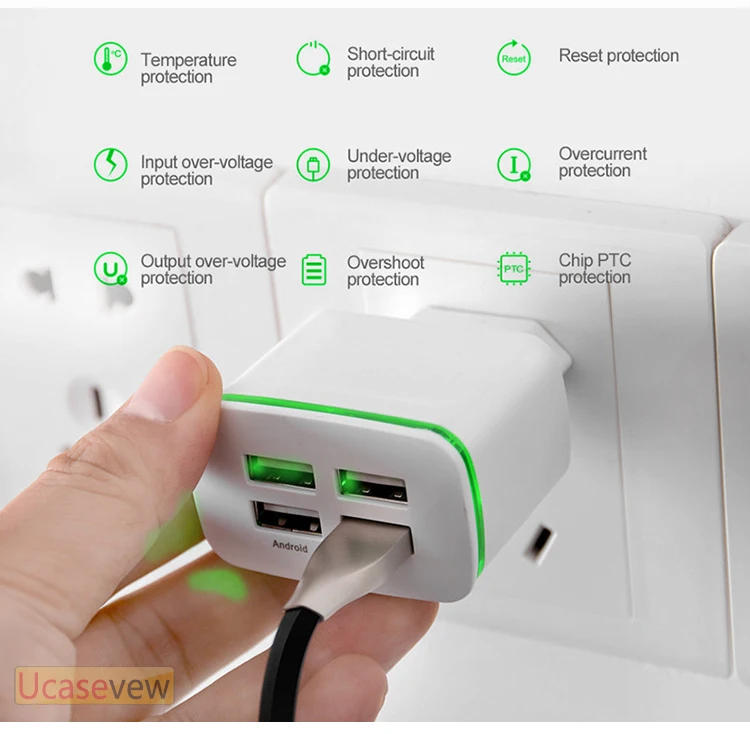 Универсальный 4 USB Зарядное устройство Адаптер 5В 4A путешествия быстрой зарядки для iPhone iPad samsung huawei Xiaomi ЕС плагин для настенного быстрая Зарядное устройство s