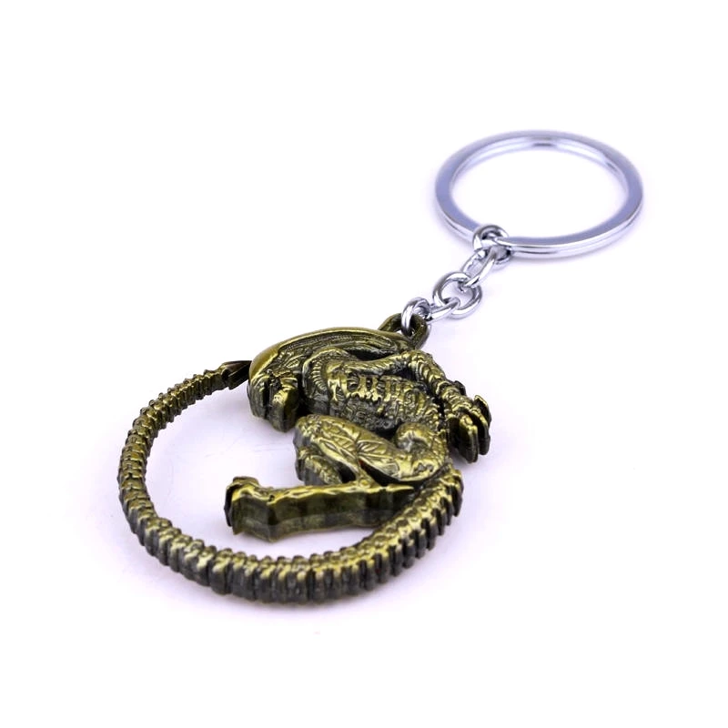 M2 Movie Seriers AVP Alien Fight Keychain Baby ползающие насекомые Монстры мужские брелки для мужчин