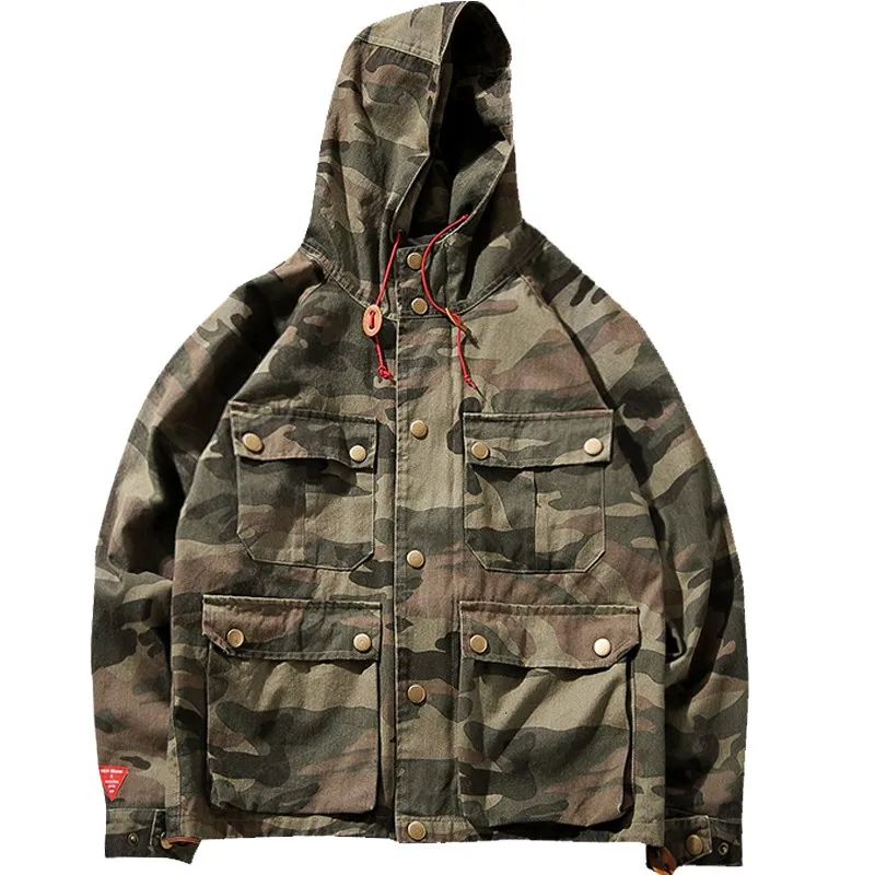 Camouflage 100 кг Горячая Хип-Хоп куртка Мужская короткая джинсовая куртка мужская весна осень черный камуфляж пальто мужское Свободное пальто ветровка размера плюс - Цвет: Camouflage