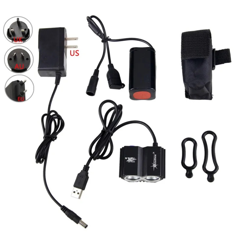 Новый передний велосипедный фонарь на руль с зарядкой через USB s 8000 Люмен T6