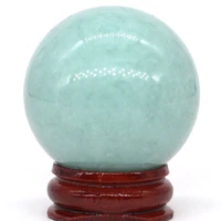 natural green stone ball mineral quartz sphere hand massage crystal ball healing feng shui home decor accessory 40mm