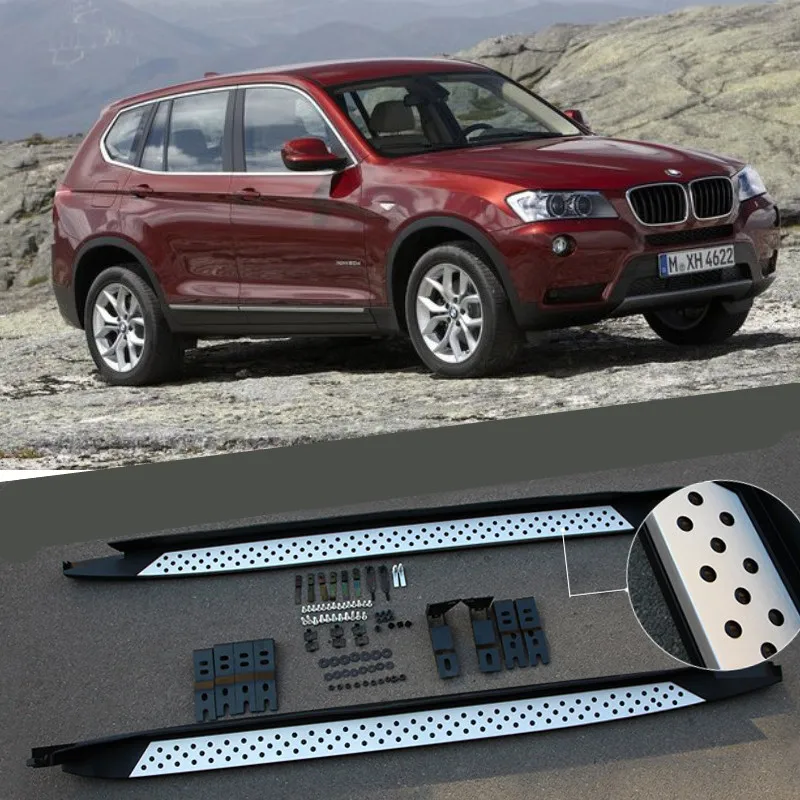 Для BMW X3 F25 2011 2017 автомобильные беговые доски авто боковые ступенчатые педали