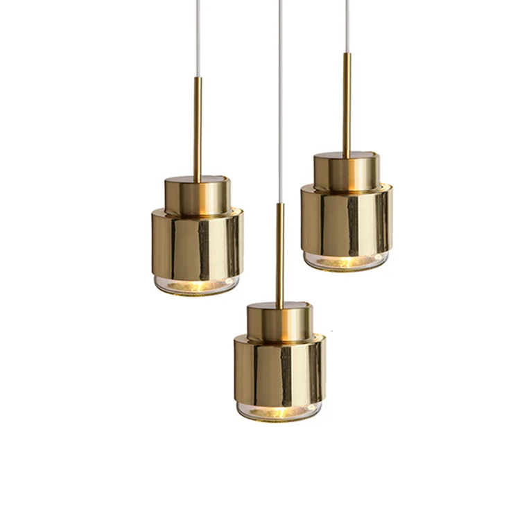 

Nordic metal pendant lamp restaurant bar corridor cafe clothing store gold decorative single pendant lights