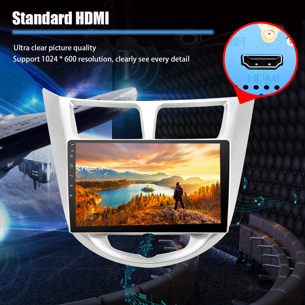 Eunavi 4G + 64G 6 ядерный android 9 0 автомобильный dvd для hyundai Solaris Verna Accent 2010-2018