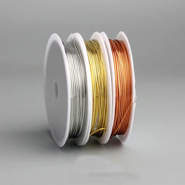 Украшения медная проволока для браслета серьги из серебристой и золотой меди 0 2