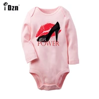 girl power sexy lips and high heeled shoes newborn baby boys girls outfits jumpsuit infant bodysuit clothes 100 cotton sets
