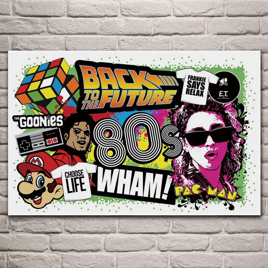 1980s в винтажном стиле Популярные вещи Madonna Back to the Future гостиная декор дома wall art
